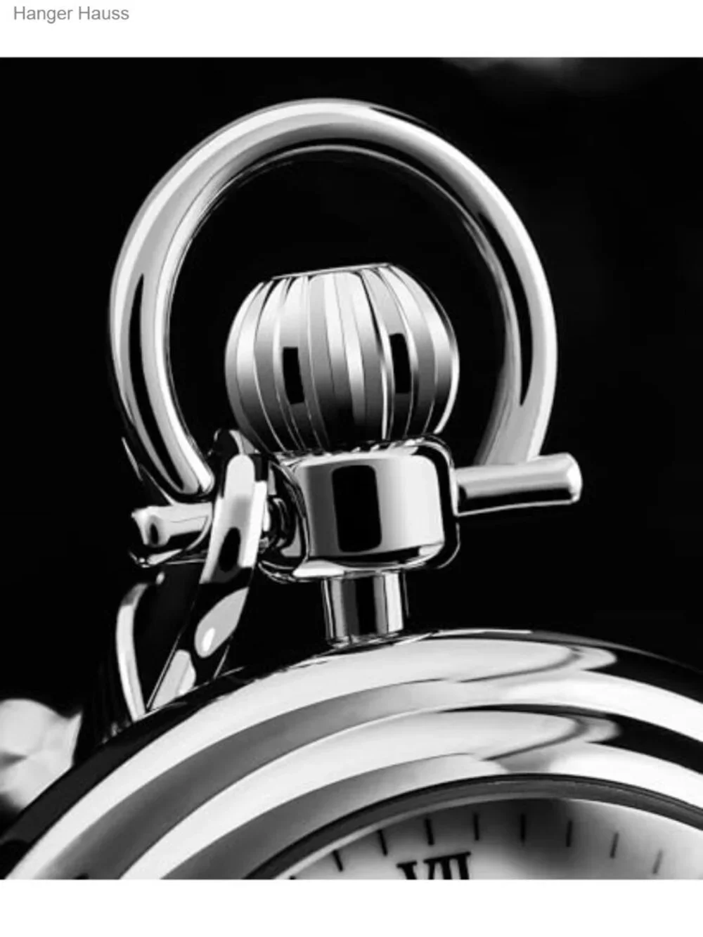 Men's Skeleton Pocket Watch Hand Wind Mechanical Movement Stainless Steel Chain
